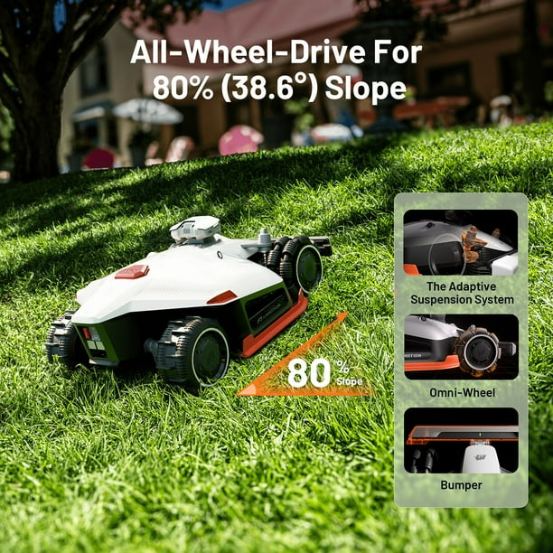 10万↑  ルビアム（Lubiam)  2枚 LUBA 2 AWD 5000 Robotic Lawn Mower, Reception for 1.25 Acre, Max