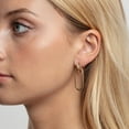 thumbnail image 5 of Open Oval Dangle Earring in 14K Yellow Gold, 5 of 7