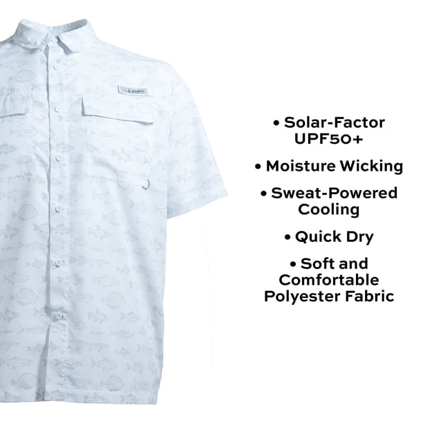Habit Men's Short Sleeve 50+ UPF Fishing Shirt - Samsclub.com