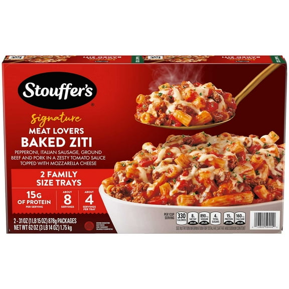 Stouffer's Signature Meat Lovers Baked Ziti, 31 oz., 2 pk.