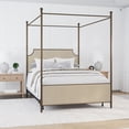 thumbnail image 1 of HH2Home McArthur Metal and Upholstered Canopy Bed, 1 of 12