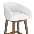 thumbnail image 16 of HH2 Home Upholstered Barrel Back Wood Adjustable Height Swivel Bar Stool, 16 of 19