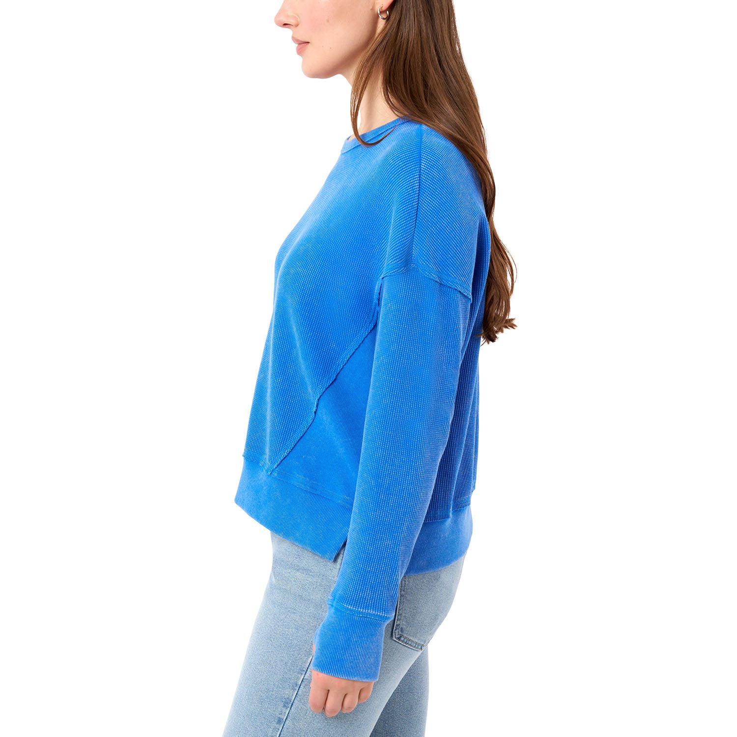 Seven7 Women's Long Sleeve Waffle Crewneck Top - Samsclub.com