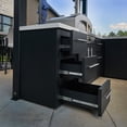 thumbnail image 13 of Range Covered U-Shape Outdoor Kitchen w/ Bar, Grill & Pizza Oven, 13 of 24
