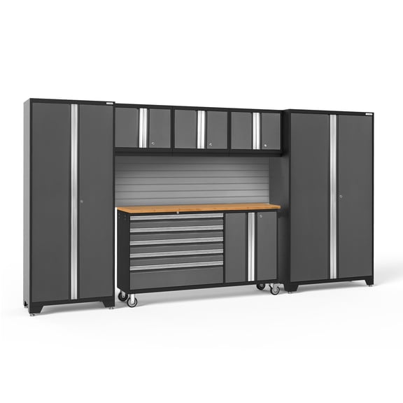 NewAge Products Bold Series 6 Piece Cabinet Set, 144" W x 18" D x 76.75" H