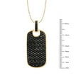 thumbnail image 3 of 1.00 CT. T.W. Round Cut Black Diamond Dog Tag Pendant in 14K Gold, 3 of 6