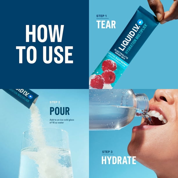 Water powderセット Liquid I.V. Hydration Multiplier Electrolyte Powder, Arctic