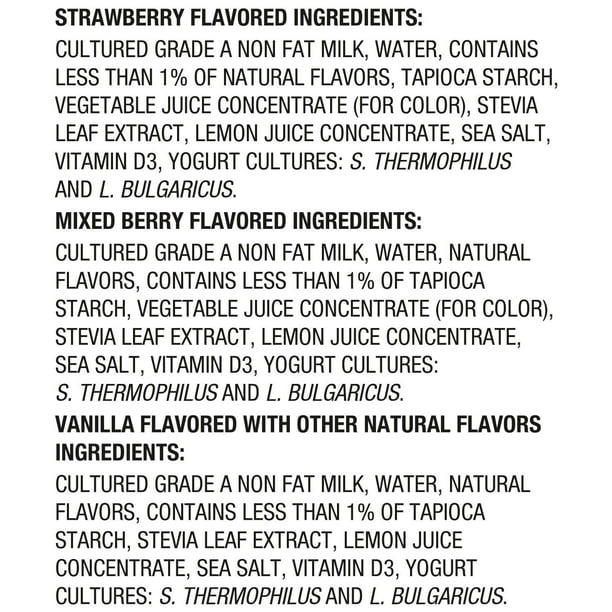 Oikos Triple Zero Nonfat Blended Greek Yogurt Variety Pack, 5.3 oz., 18 ct.