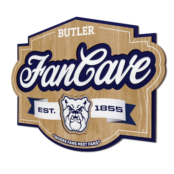 YouTheFan Butler Bulldogs 17"x12.5" 3D Multi-Layered Fan Cave Sign