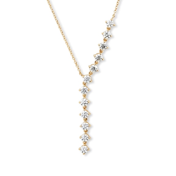 1.00 CT.T.W. Lab Created Diamond Lariat Necklace in 14K Gold