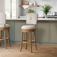 thumbnail image 1 of HH2Home Santa Clara II Wood and Upholstered Swivel Bar Stool or Counter Stool, 1 of 7