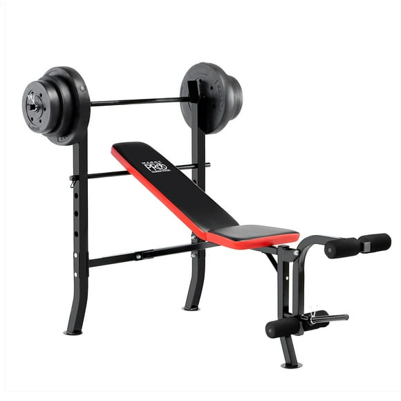 Marcy Pro Standard Weight Bench with 100 lb. Weight Set