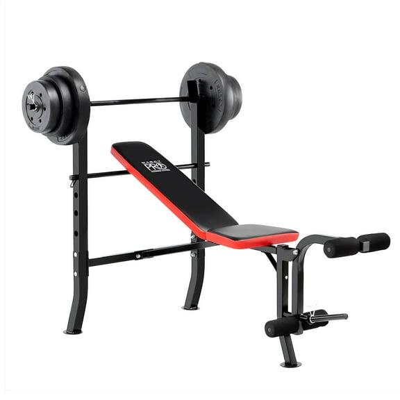 Marcy Pro Standard Weight Bench with 100 lb. Weight Set