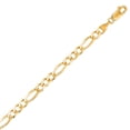 thumbnail image 2 of Solid Figaro Link Chain Bracelet in 14K Gold, 2 of 5