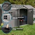 thumbnail image 4 of Lifetime 15' x 8' Rough Cut Outdoor Storage Shed Dual Entry, 4 of 26