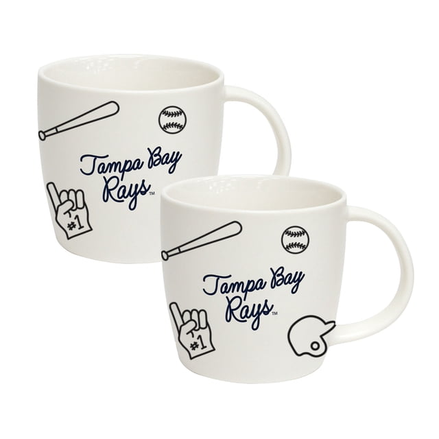 Logo Brands Tampa Bay Rays 18oz Playmaker Mug Bundle