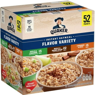 Quaker Instant Oatmeal, Variety Pack, 1.51 oz., 52 pk.