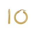 thumbnail image 2 of Diamond Cut Round Hoops in 14K Yellow Gold, 2 of 9