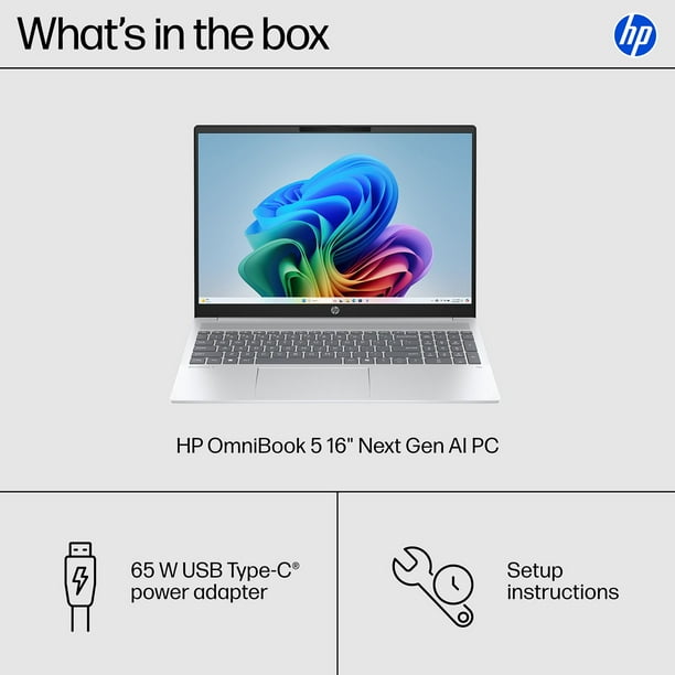 【NTPC】OMNIBOOK CI7 RYZENAI9/16GB/1024GB HP OmniBook 5 16 inch 2K Laptop Next Gen AI PC AMD Ryzen AI 7 350