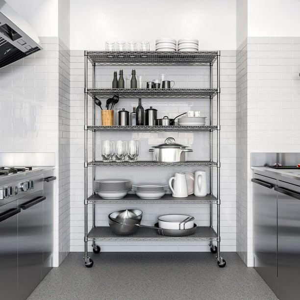 Member's Mark 6-Tier NSF Heavy Duty Wire Shelving, 47.75