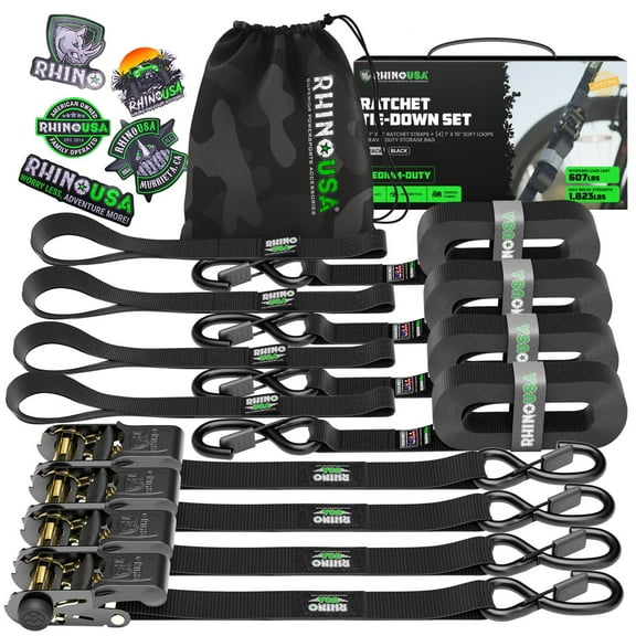 Rhino USA's 4pk Medium Duty Tie Downs