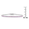 thumbnail image 4 of Lab Created White Sapphire Round Cut Gemstone Tennis Bracelet in Sterling Silver, 4 of 6