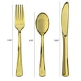 thumbnail image 2 of Tableluxe Premium Disposable Gold Colored Plastic Cutlery, 180 ct., 2 of 6