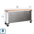 thumbnail image 9 of Seville Classics UltraHD 8-Piece Steel Garage Cabinet Storage Set With Rolling Workbench, 14 Feet Wide, 9 of 18