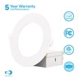 thumbnail image 4 of 4 In & 6in 5CCT Selectable 9W 750 LM Slim LED Downlight Kit 6 Pack, 4 of 9