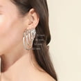 thumbnail image 6 of Square Tube Hoop Earrings in Sterling Silver, 6 of 7