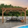 thumbnail image 1 of Backyard Discovery 14' x 10' Delray Cedar Pergola with PowerPort, 1 of 9