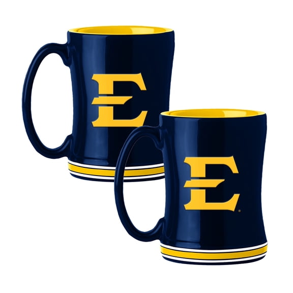 Logo Brands East Tennessee State Buccaneers 14oz Relief Mug Set