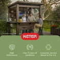 thumbnail image 14 of Keter 7.5' x 6.5' Signature Collection Resin Outdoor Bar Gazebo, Pine, 14 of 16