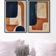 thumbnail image 3 of Blue and Cream Set Midcentury Abstract Canvas Print by Oliver Gal Prints, 3 of 4