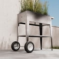 thumbnail image 3 of Herstera Galvanized Steel Metal Garden Cart, 3 of 4