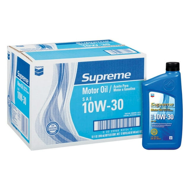 Chevron Supreme 10W30 (12/1 QT) Conventional Motor Oil