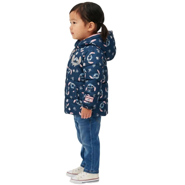 Character Toddler Girls Puffer Jacket with Hood.