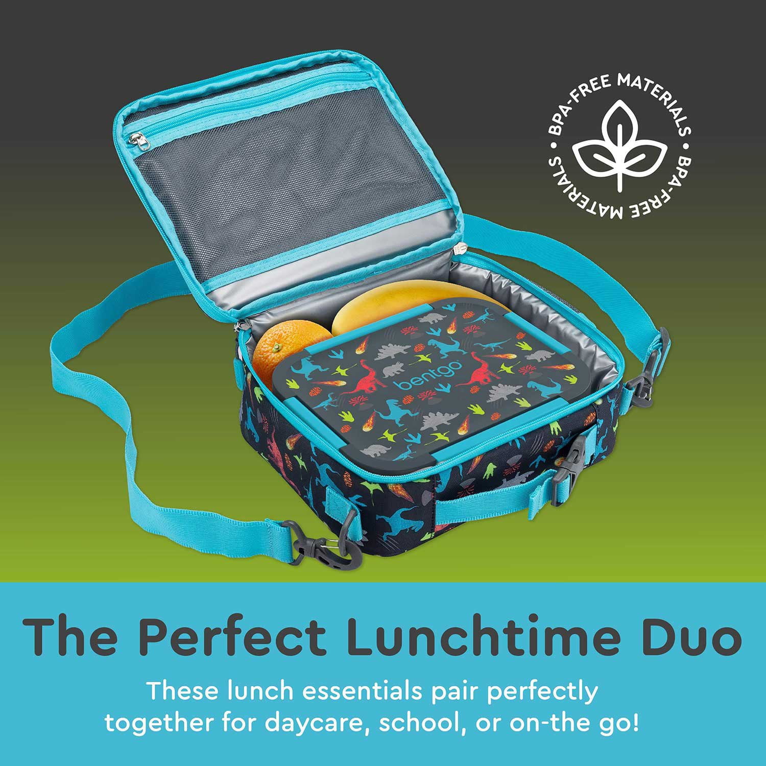 Bentgo 2-Piece Kids Snap & Go Lunch Set: Leak-Proof Lunch Box