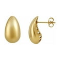 thumbnail image 2 of Domed Teardrop Stud Earrings in 14K Gold, 2 of 6