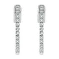 thumbnail image 3 of 0.45 T.W. Lab Created Round Diamond Hoop Earrings in 14K Gold, 3 of 5