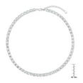 thumbnail image 3 of 925 Sterling  Silver Lab White Sapphire Tennis Necklace, 3 of 5