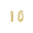 thumbnail image 3 of Wedding Band Hoop Earrings in 14K Gold, 3 of 7