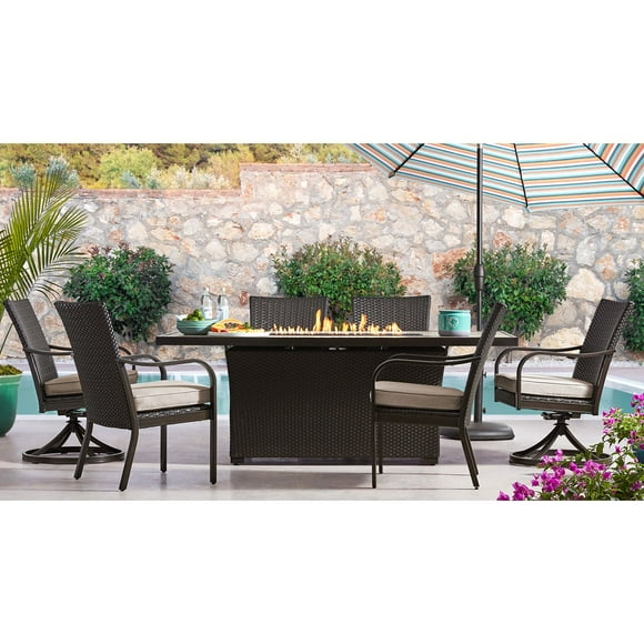 Member's Mark Heritage Fire Dining Set with Sunbrella Fabric, 7pc