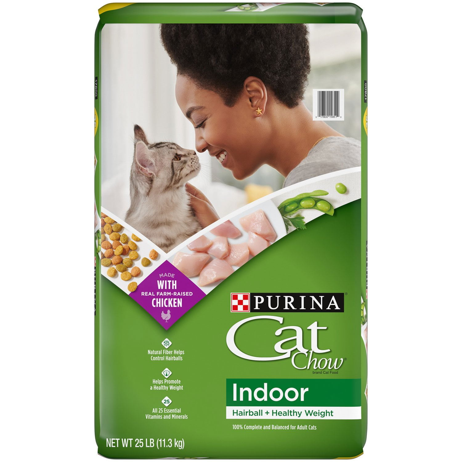Purina, Cat Chow, Chicken Indoor Adult Dry Cat Food, Hairball and
