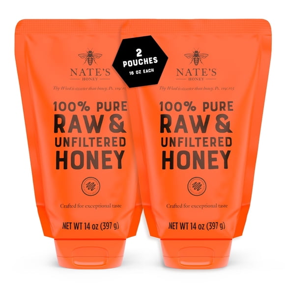 Nate's Honey 100% Pure Raw and Unfiltered Honey, 16 oz., 2 pk.