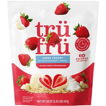 Trü Frü Greek Yogurt and White Chocolate Covered Strawberries, Frozen, 20oz.
