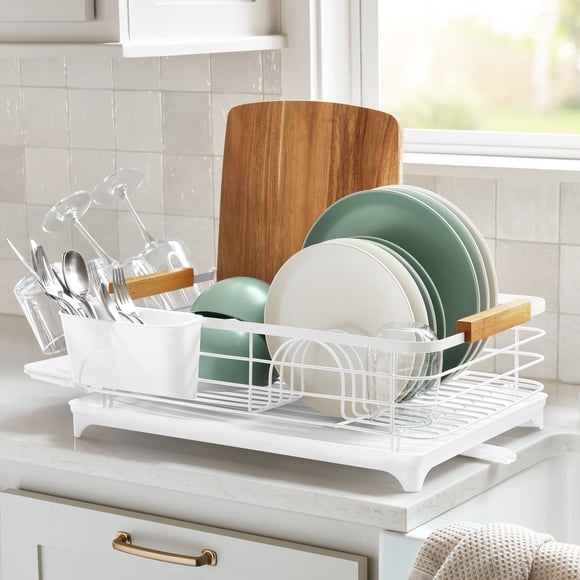 Member's Mark Modern Dish Rack With Utensil Caddy And Glassware Holder