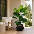 thumbnail image 4 of Artificial 54" Philo in Handwoven Basket - Natural or Bi-Color Baskets, 4 of 5