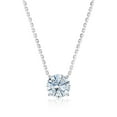thumbnail image 1 of Lab Created Solitaire Diamond Pendant Necklace in 18K Gold, 1 of 7