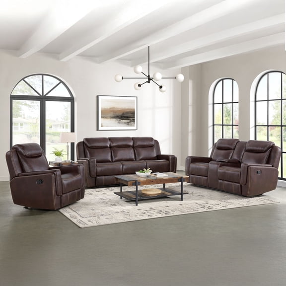 Society Den Lynx Sofa, Loveseat & Recliner Living Room Set
